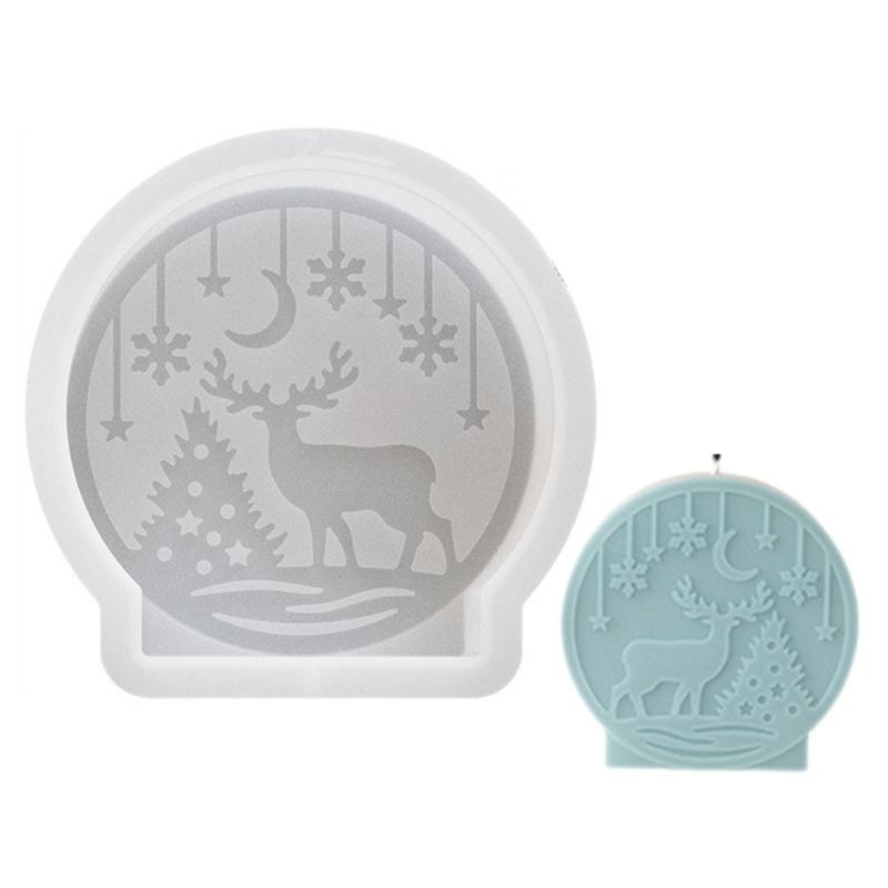 Silicone Crafting Mold Ornament Moulds Christmas Series Sculpture Moulds Figurines Molds Silicone Texture for Craft