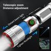 super bright 1000LM Mini Flashlight 5 Lighting Modes White laser Zoom Torch Built in Battery Type-C Rechargeable Emergency Lamp