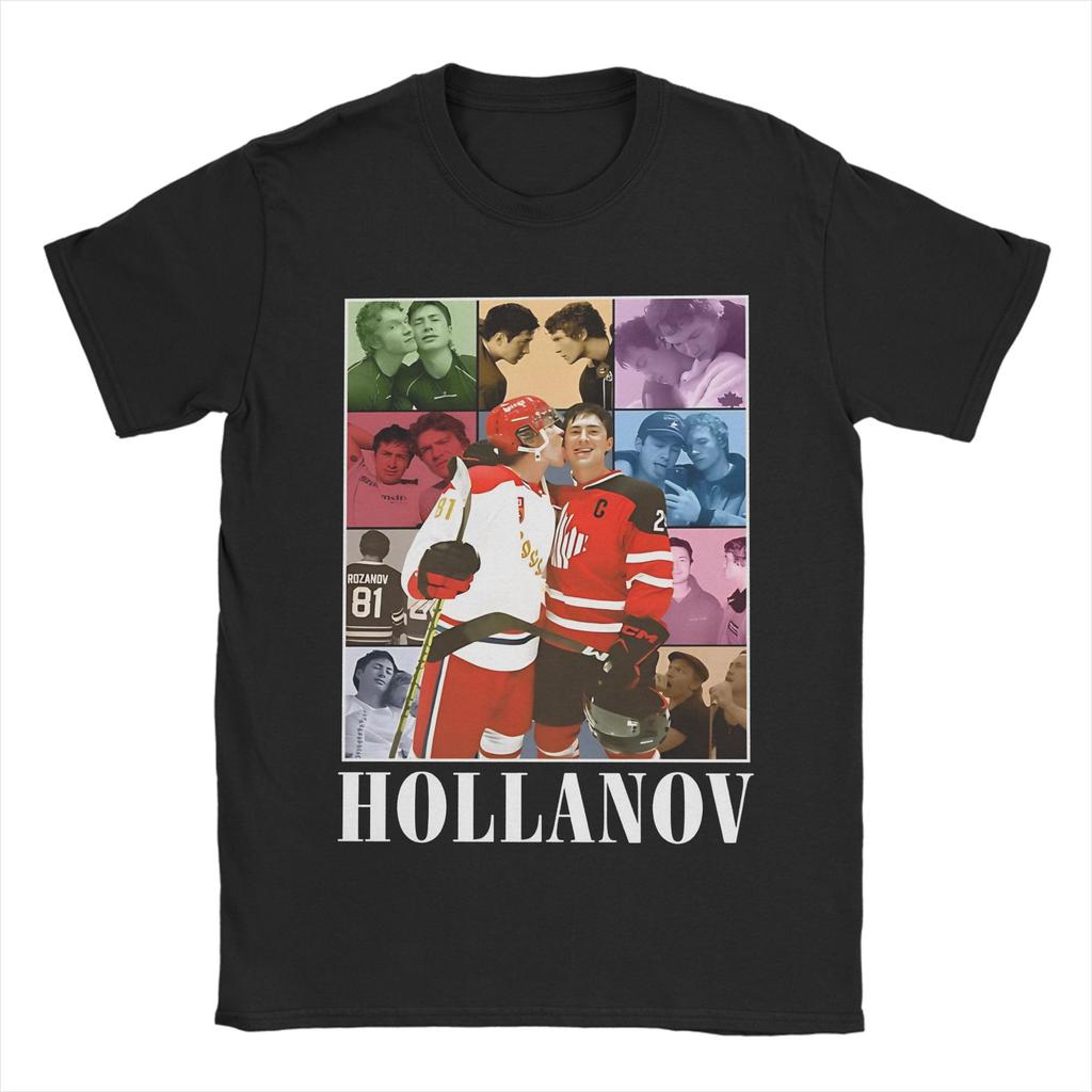 T-shirt Stampata Shane Hollander Heated Rivalry Hudsoned Williams per Unisex 100% Cotone Maglietta a Maniche Corte