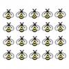 20 pièces Patchs thermocollants en forme d'abeille Patchs appliqués thermocollants Décoration Patchs brodés abeille Robe