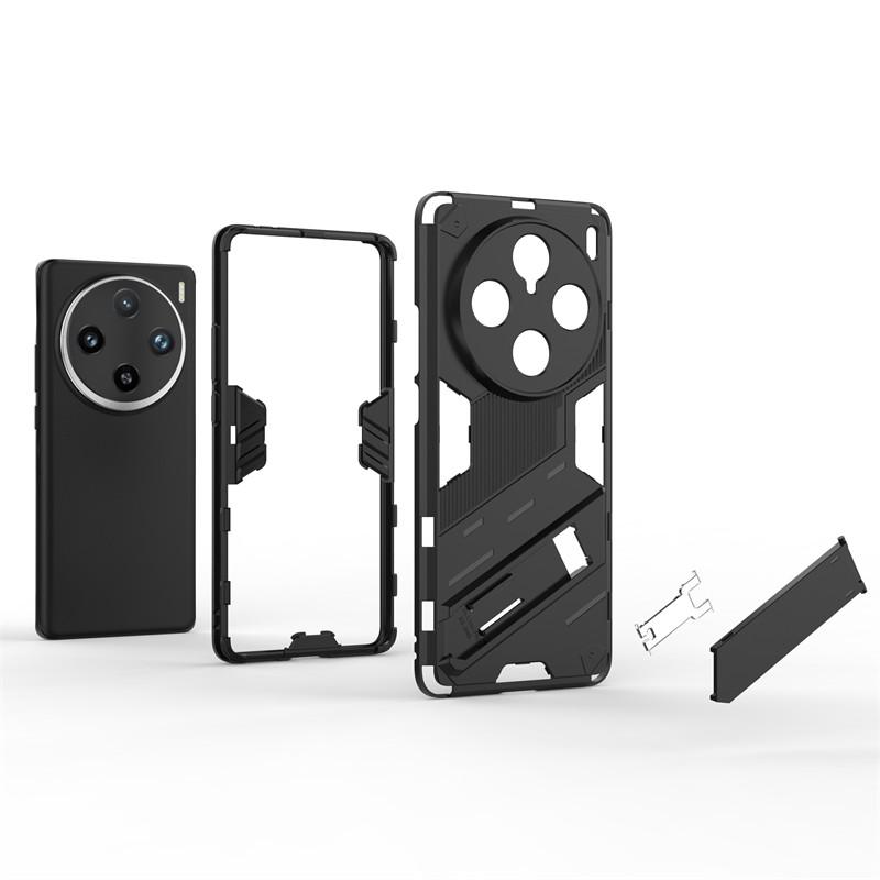 For Vivo X100 Pro Case Vivo X100 X100 Pro 5G Cover TPU Shockproof Silicone Armor PC Holder Protective Phone Cover Vivo X100 Pro