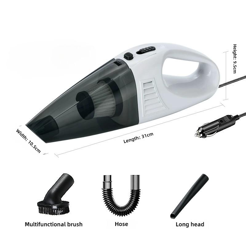 

12V Wired Car Vacuum Portable Handheld Car Interior Cleaning Tool wired білий