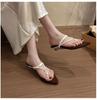 French Pointed Silver Wedge Heel Cool Slippers Women's Outer Wear 2025 Summer New Niche Toe Thin Strap Roman Sandals