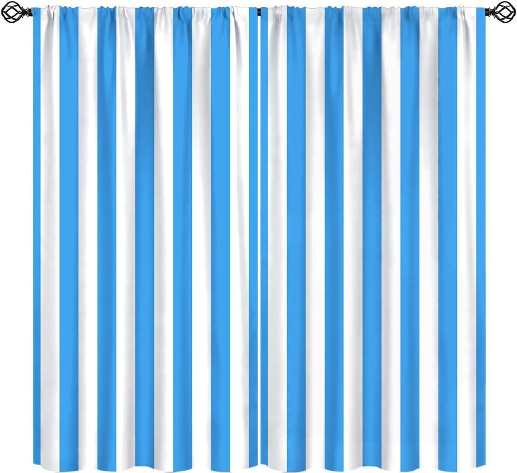 Stripe Curtains Red Ribbon Bow Stripes White Pink Background Window Treatments Insulated Drapes Panels Thermal Made Of Polyester