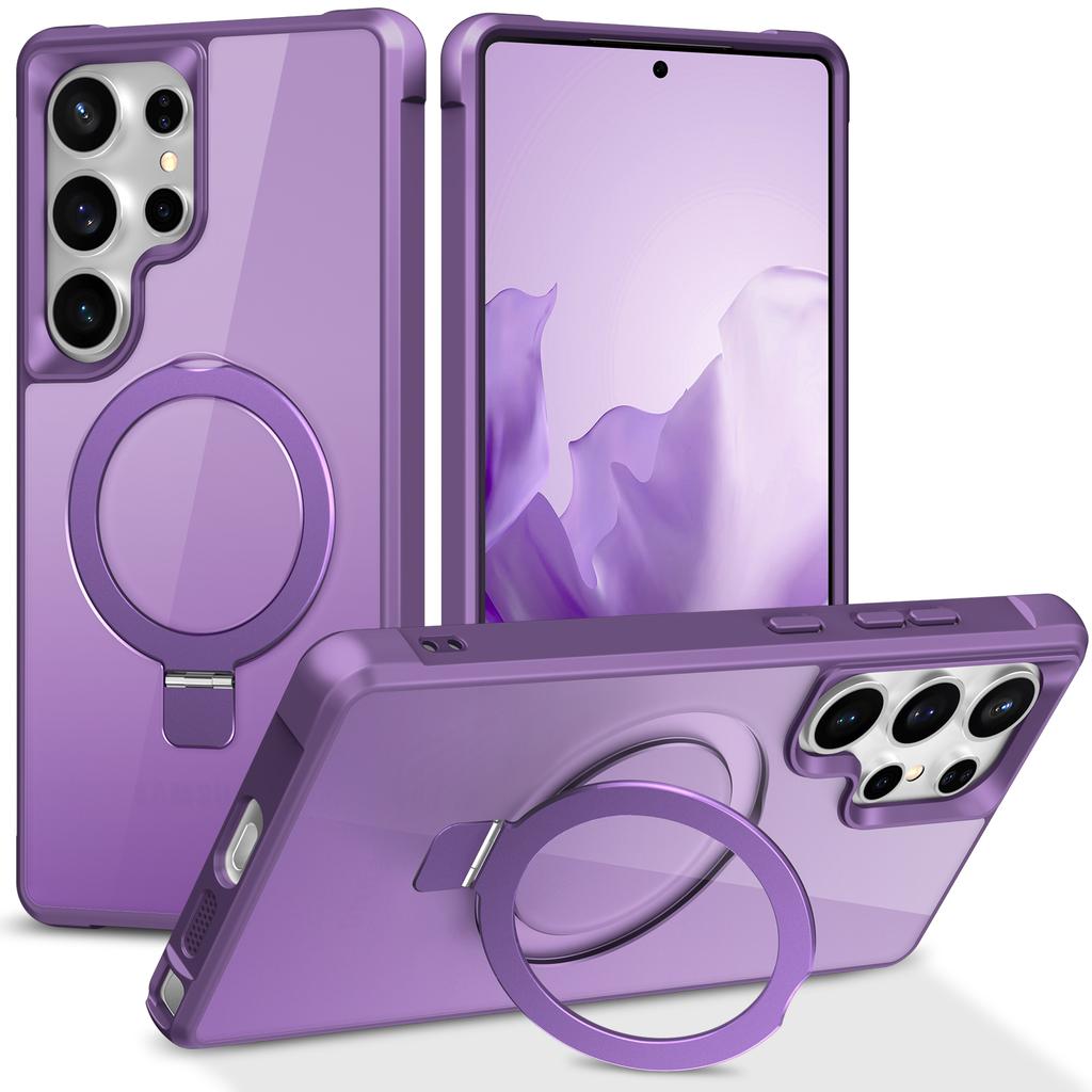 For Samsung Galaxy S25 Ultra Magnetic Case Ring Holder Kickstand TPU + PC Phone Cover