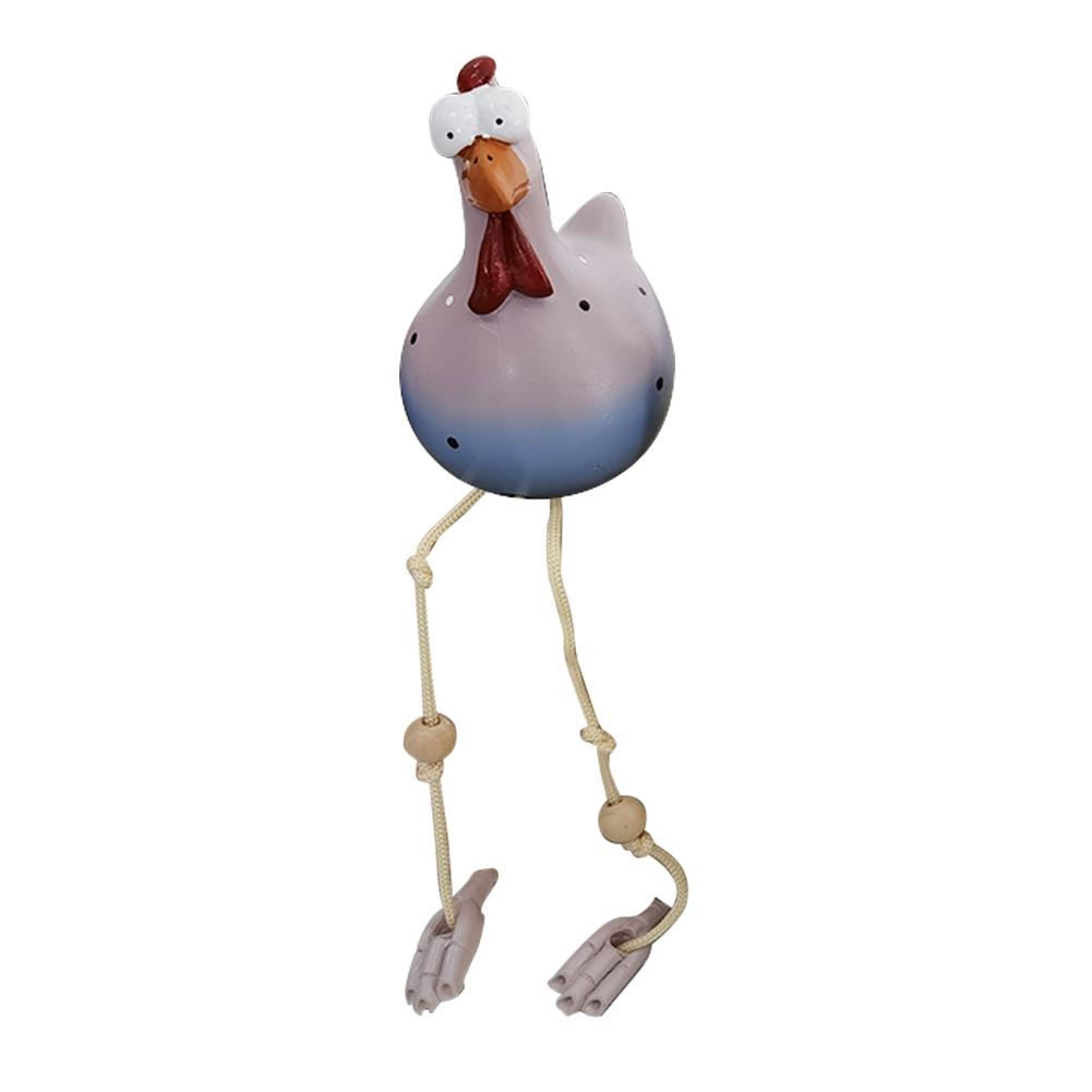 Big-eyed Chicken Creative Statue Craft Handicraft Long Feet Creative Sculptures Waterproof Perfect Gifts for Outdoor Indoor Yard