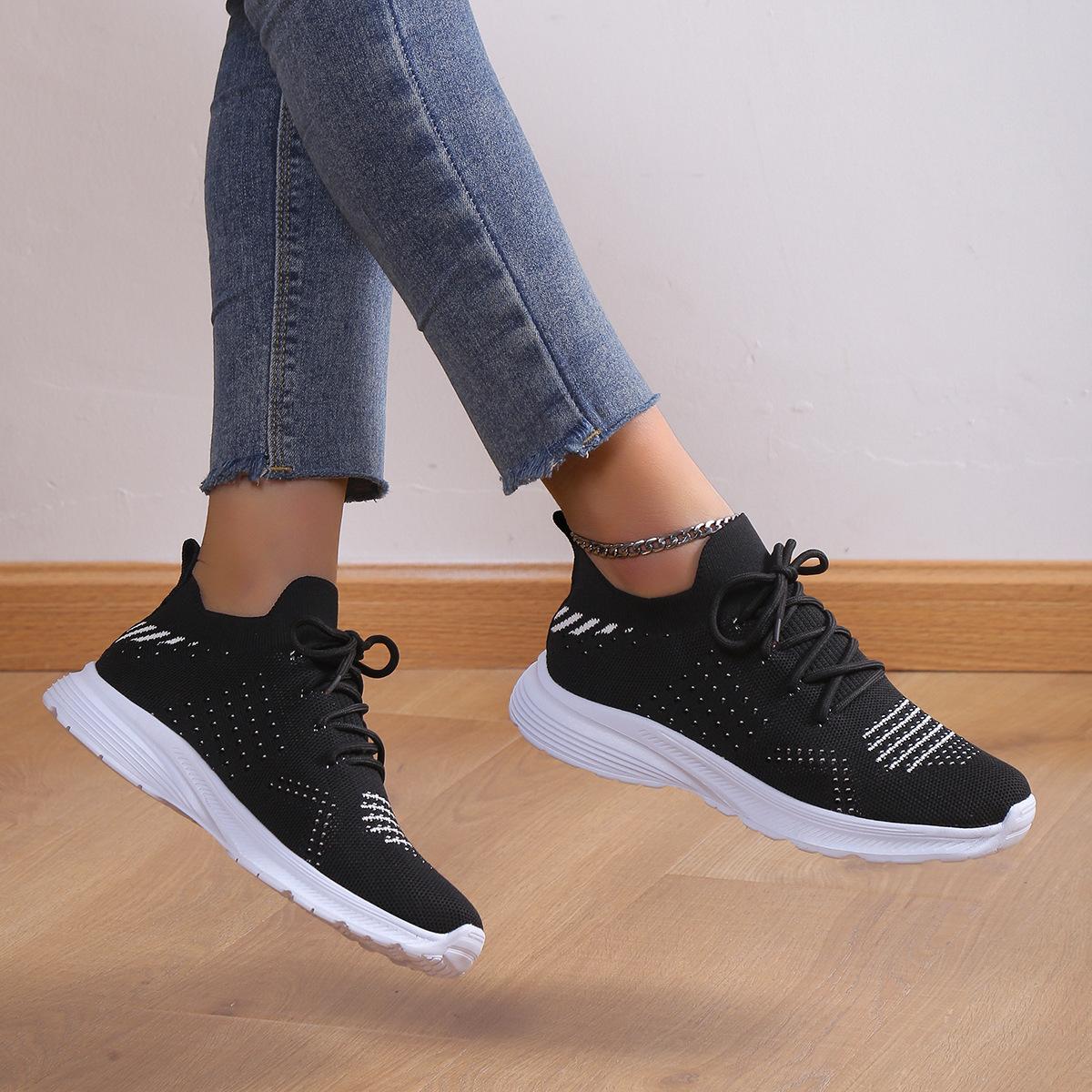 

Весенне-летние дышащие спортивные кроссовки, повседневные женские кроссовки для бега, модные кроссовки, корейская версия, универсальные, модные, студенческие сетчатые кроссовки 43 чёрный