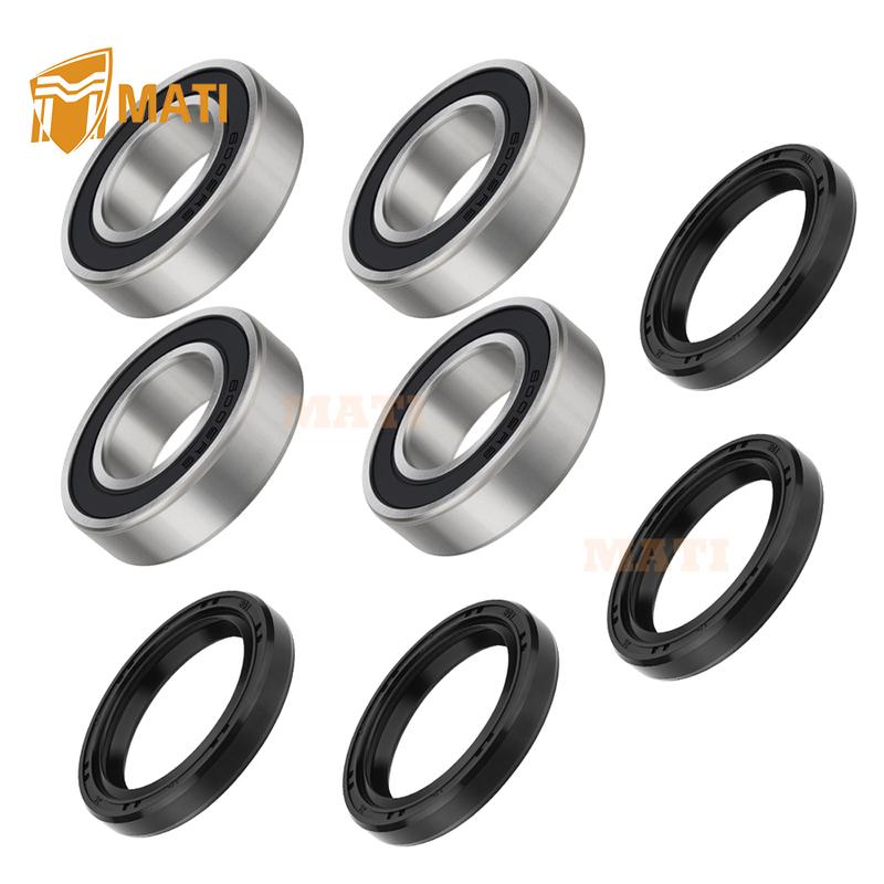 2 Set Front Wheel Bearings & Seals Kit For Kawasaki Mule 3000 KAF620 2001-2008 Mule 4000 KAF620 2009- 92045-3707 92045-0105