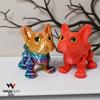3D Printed French Bulldog Model with Movable Joints - Creative Swinging Toy for Kids