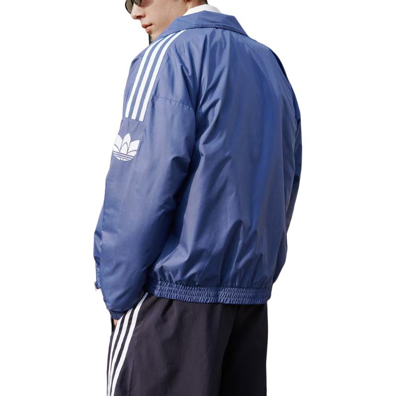 adidas Originale Minimalistisch Klassisch Sport Retro Gestreifte Jacke Unisex Jacke Dunkelblau JM2715