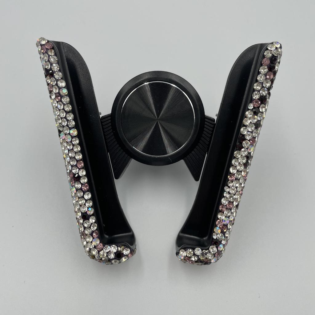 V-shaped Diamond Car Phone Holder with Gravity Sensing for Air Vent & Console
