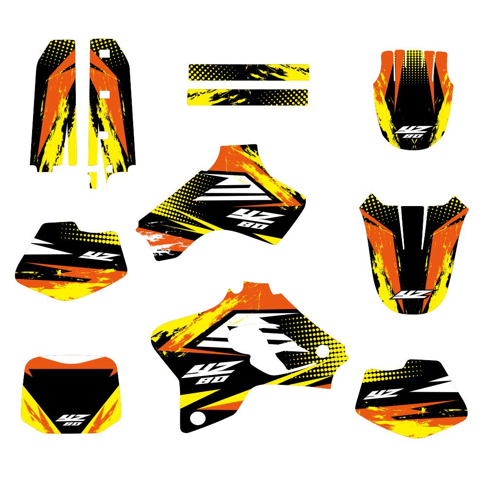 

Водонепроникний Декоративний Набір Наклейок для Yamaha YZ80 (1993-2001) Мотоцикл Thick Crystal Film - 29mil