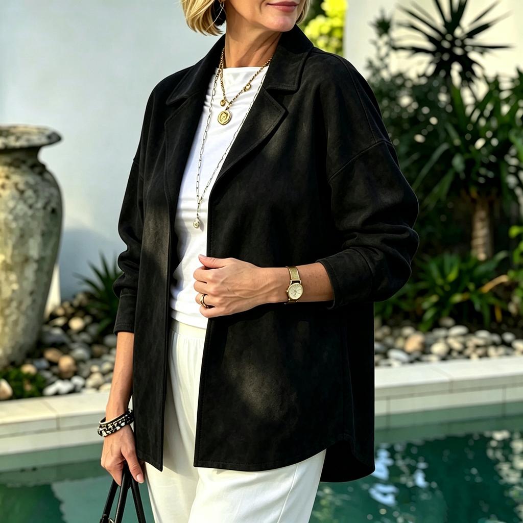 Women's Casual Color Long Sleeve Jacket