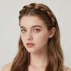 Synthetic Fishbone Braids Hair Bands Magnetic Retro Head Hoop Fashion Braided Headband Wig  Party