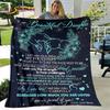 To My Daughter Plush Butterfly Quilt Blanket,Flannel Blanket Throw Blanket for Living Room Bedroom Bed Sofa Gift for Daughter