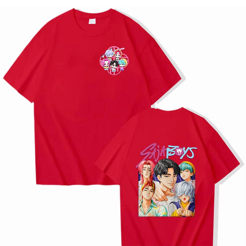 Nové letní KPop tričko s potiskem Demon Hunter Saja Boys Pánské Dámské Módní Ležérní Tričko