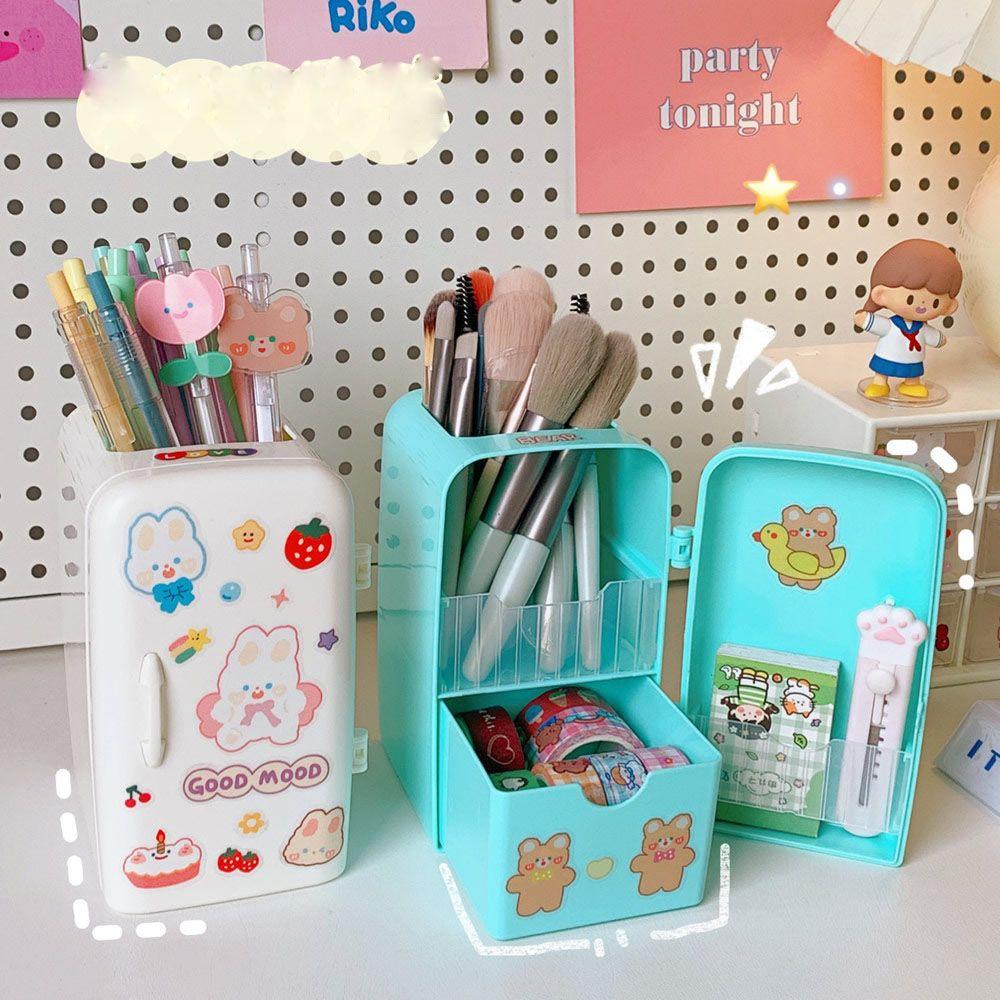 

Коробка-органайзер для карандашей, настольная коробка для хранения, холодильник, держатель для ручек, настольный держатель для косметики, косметический держатель