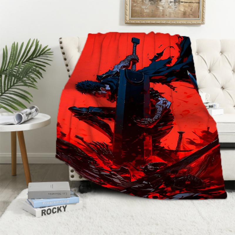 1 pezzo Giappone Anime Berserk Coperta Microfibra Biancheria da Letto Coperta da Campeggio Lusso Soffice Portatile Ufficio Ipoallergenica Flanella