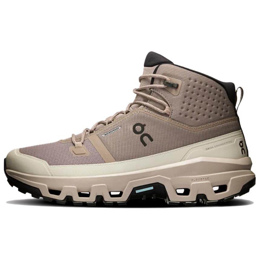 On Cloudrock Mid WP Comfortable Versatile Slip Resistant Durable Hiking Shoes Men Hiking Shoes Gray Brown 3MF10163318