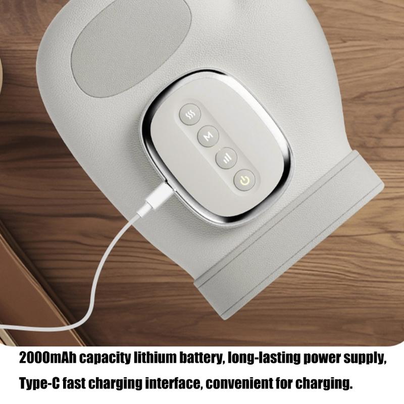 wirelessly Portable Finger Massagers with 3 Heat Level Rechargeable Battery for Carpal Tunnel and Joint Pains Relief