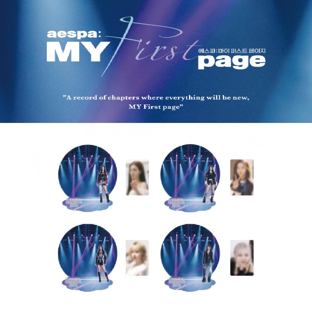 

Предзаказ aespa MY First Page POP-UP Store Фотокарточка на акриловой подставке KARINA