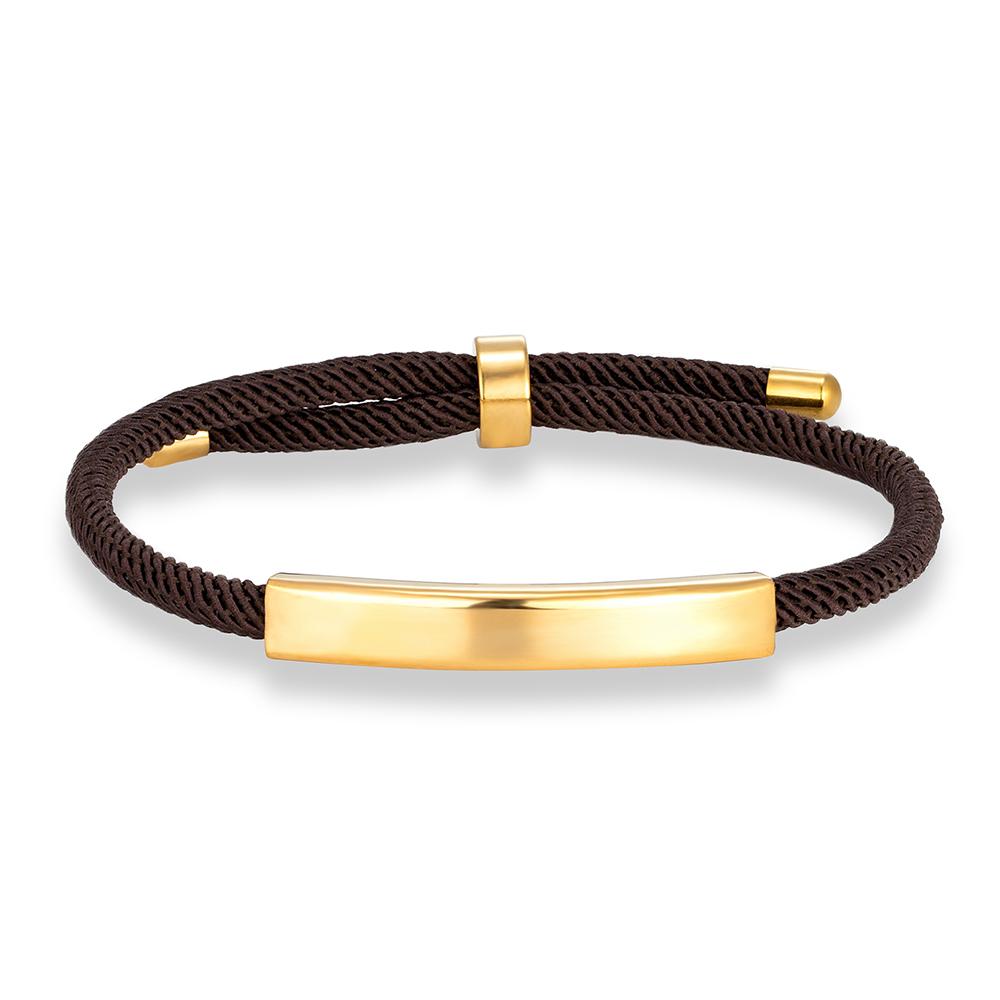 Punk SOS Custom logo Engrave Text Rope Bracelet customize Stainless Steel Bracelets For Women Men ID Bracelet