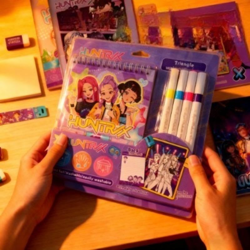 KPOP Hochwertiges Kinder-Malbuch 4-farbiges Puzzle-Malbuch Malbuch