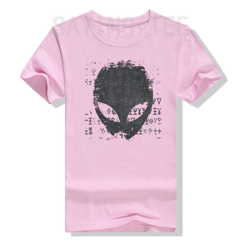 Koszulka z głową kosmity Symbole kosmitów Napis Koszulki UFO Miłośnicy kosmosu Graficzna koszulka Top Y2k Śmieszne stroje dla teoretyków spiskowych Prezenty