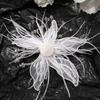 Feather Pearl 3D Organza Flower Patch Twisted Wire Crystal Flower Studded Patch Hand-made Multi-layer Embroidery Patch