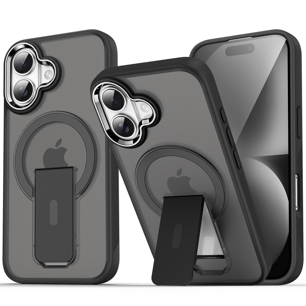 Extreme Magnetic Suction Bracket Suitable for Iphone16promax Mobile Phone Case Apple 15 Matte Skin-soft Hard Shell 16