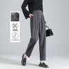 Women's Commuter Tapered Harem Pants with Asymmetric Pleats