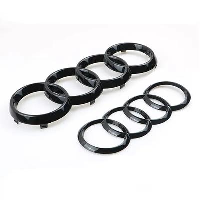 2026 1Pcs 3D ABS Logo Car Front Grill Badge Trunk Emblem Auto Accessories For 22x Sline A3 A1 A4 B8 B7 A6 C7 A5 A7 A8 Q2 Q3 B9 B6 C6 D2