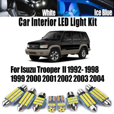 14Pcs LED Interior Map Dome Reading Door Number Plate Bulbs Light Kit For Isuzu Trooper II 1992- 2002 2003 2004 Car Accessories
