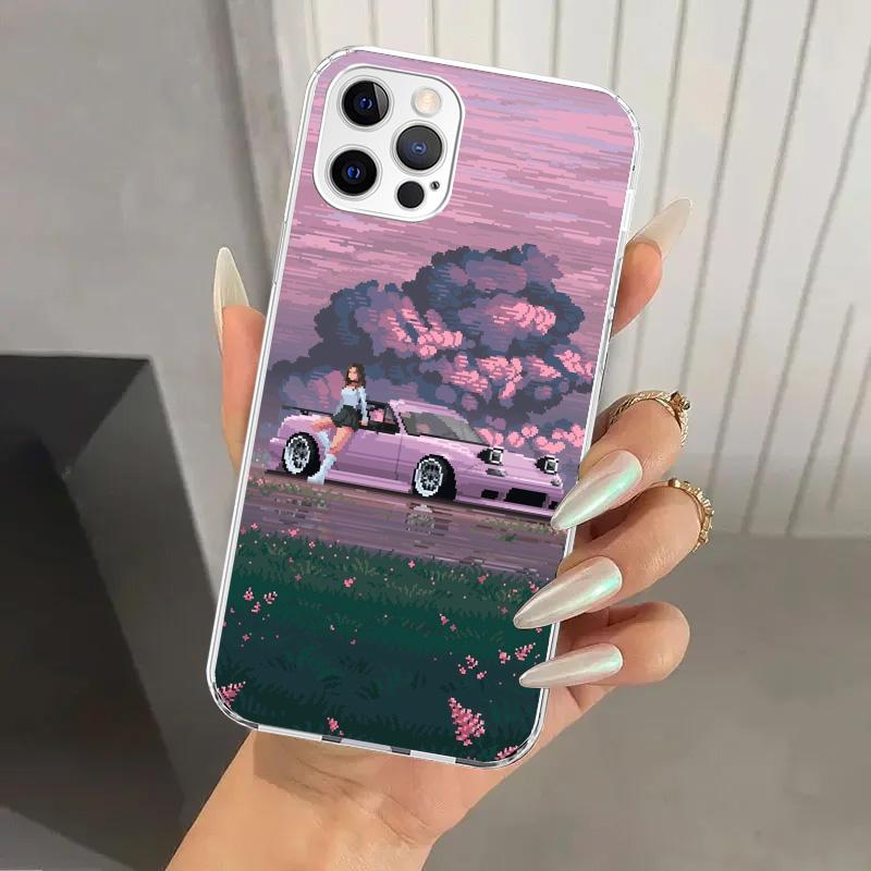 JDM Car MX5 Cute Phone Case for Iphone 17 Air 16 15 Plus 14 13 Mini 12 11 Pro Max 16E 7 8 SE 2020 Soft Funda Print Shell 17 Air