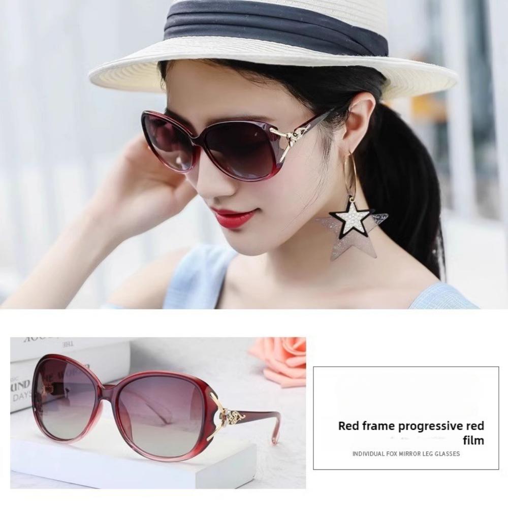 New Sunscreen Glasses Women's Sunglasses Round Face Sunglasses Sunglasses Women's UV Protection Large Frame Square Face Frame