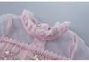 New Girls' Lace Mesh Embroidered Puff Sleeve Dress - Spring & Autumn, Korean Style