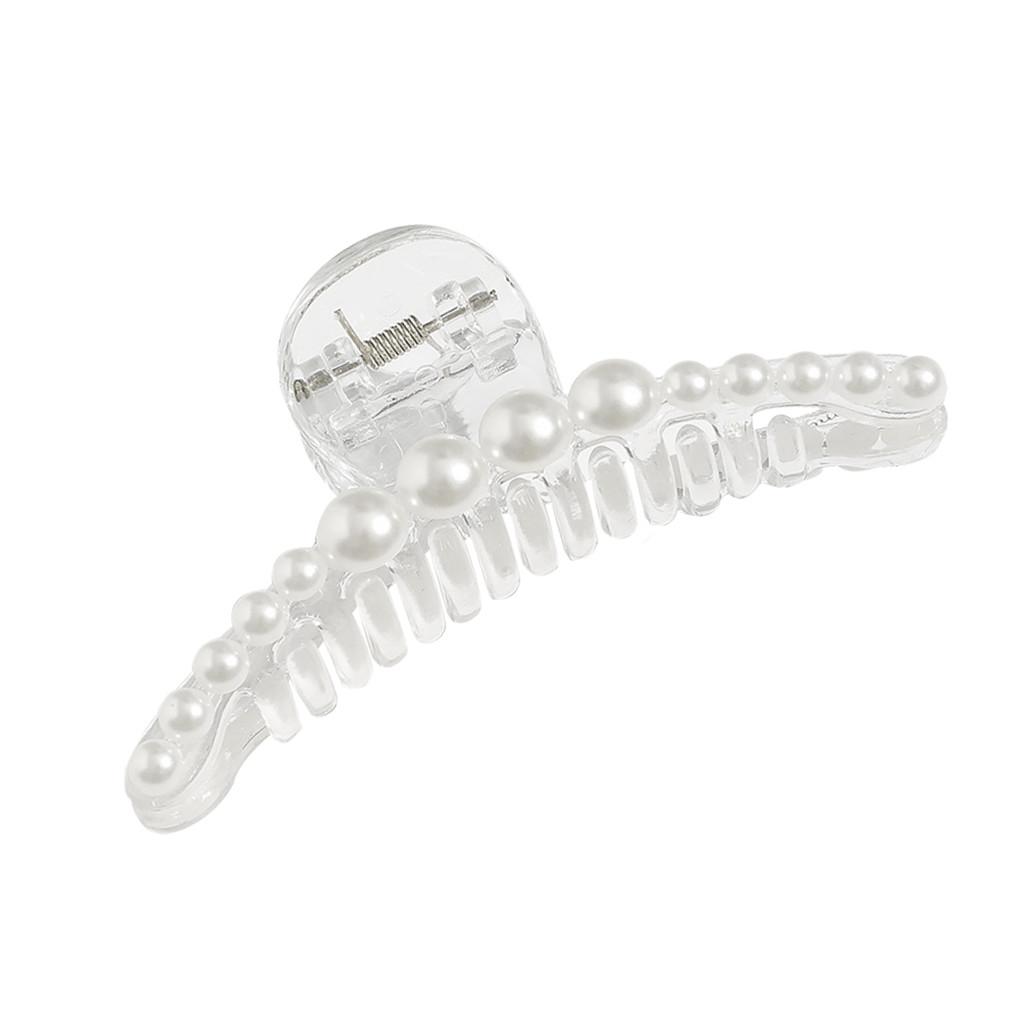 Champagner Große Perlen Acryl Haarspangen Groß Größe Make-up Haarstyling