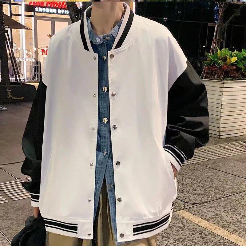 Men's 2024 Spring/Autumn Loose Hoodie Cardigan Jacket - Teen Student Baseball Style