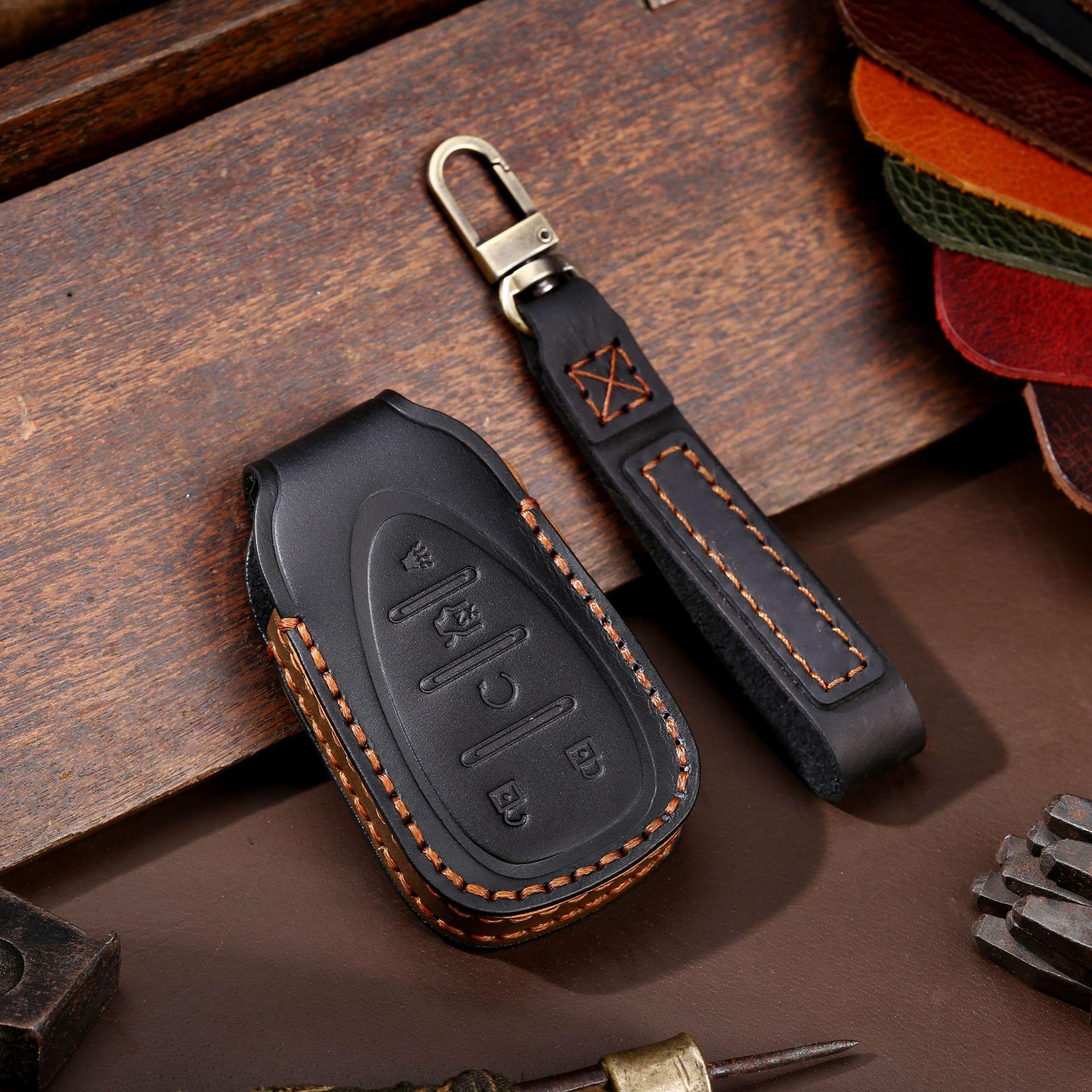 

Suitable for Chevrolet key bag New Cruze Malibu Explorer leather car key cover one piece