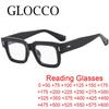 Retro Men Tea Color Square Reading Glasses Women Female Clear Resin Lens Big Eyeglasses Frame Presbyopic Glasses Oculos De Grau