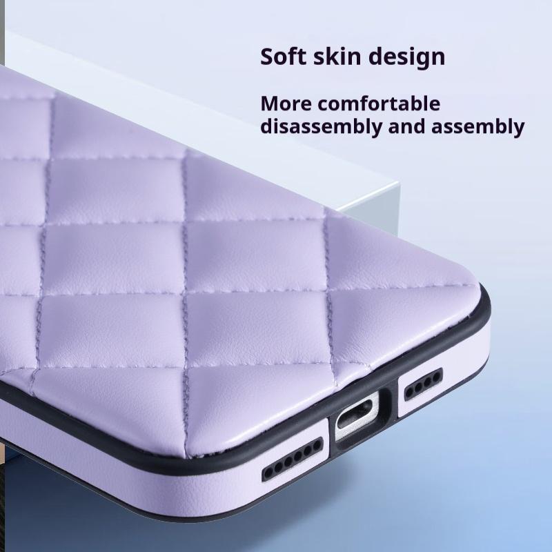 Quilted Leather iPhone 12 - 16 Case - Stylish, Protective & Multiple Colors!