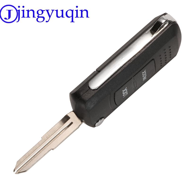 Jingyuqin Modified Flip Folding Car Key For Mitsubishi Lancer Outlander Pajero V73 Galant Fob Key Cover Case 2B