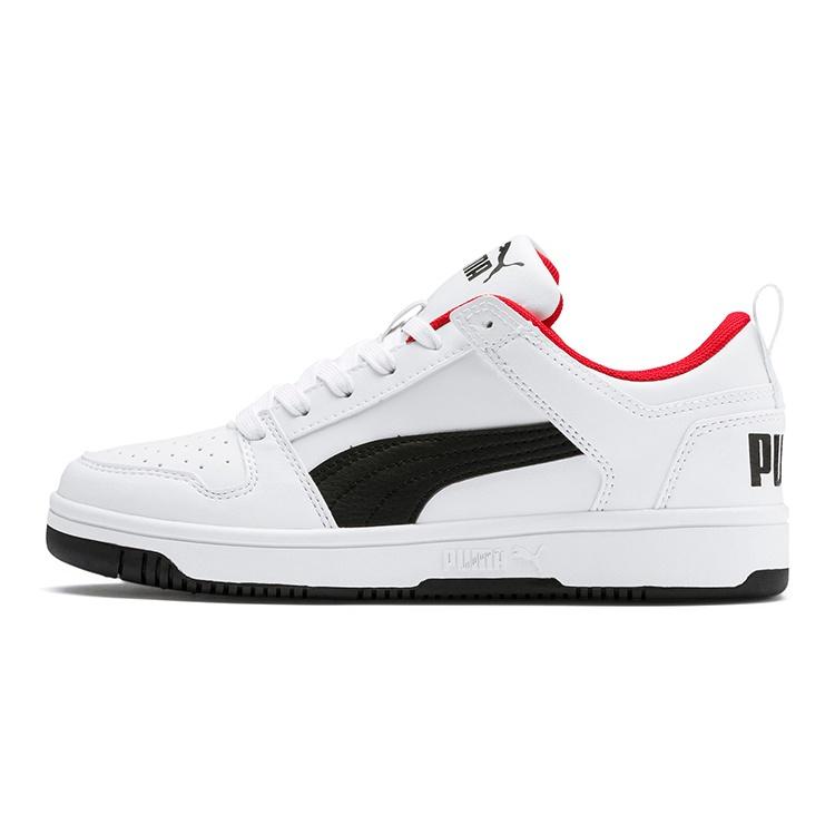 (GS) PUMA Rebound Layup Lo Low Top White/Red/Black Kids 370490-01 EU 37