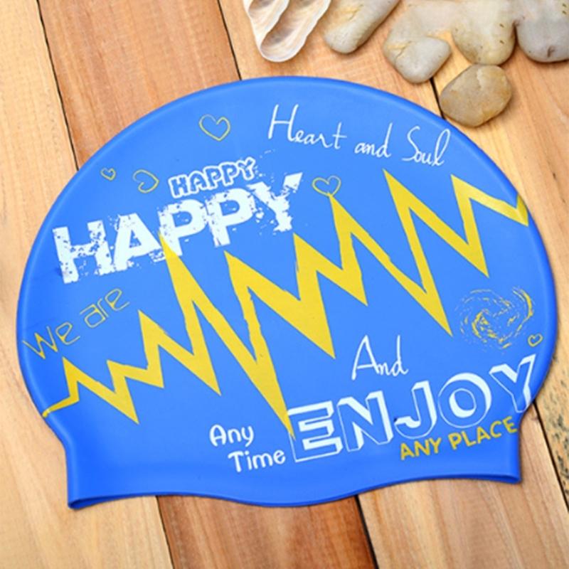 Damen Herren Wasserdicht Flexible Silikon Badekappe Haarschutz Schwimmbad Badekappen Kopfbedeckung für Erwachsene Jugendliche