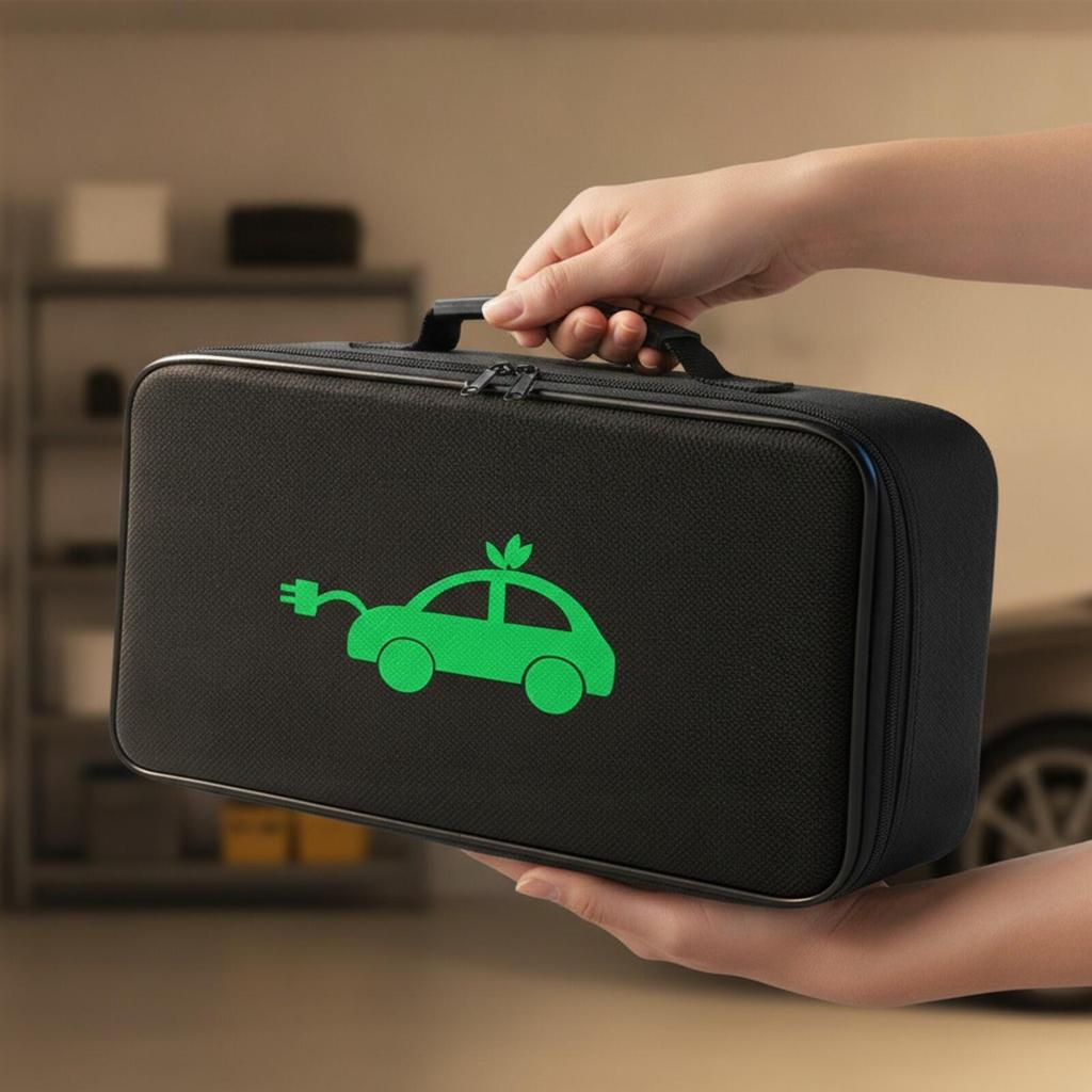 Space-Saving EV Charging Cable Storage Bag Heavy Duty Electric Vehicle