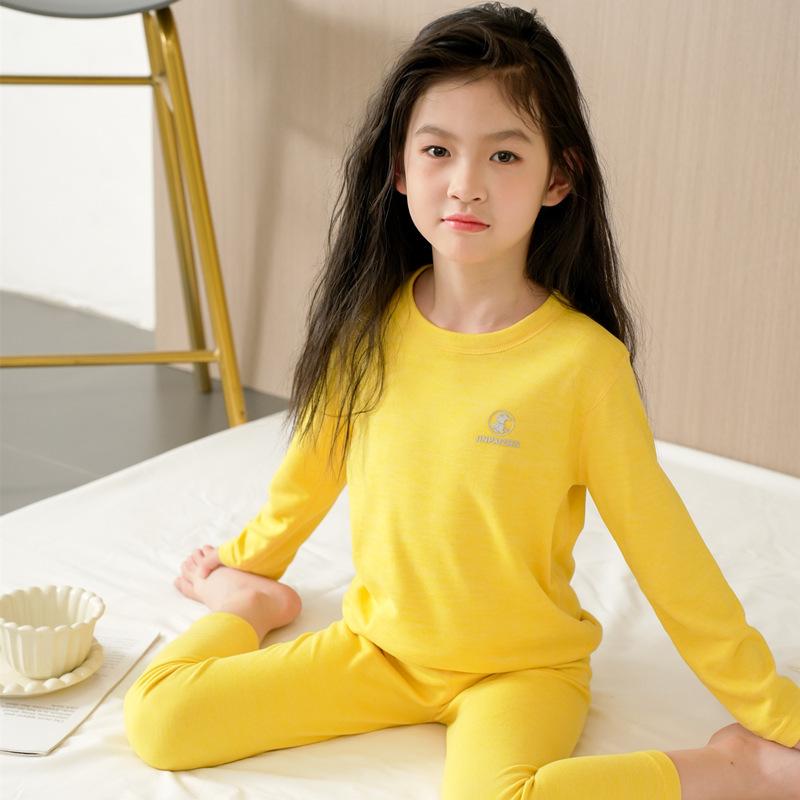 

Children s Cashmere Silk Thermal Set 2205: Seamless, Warm Autumn/Winter Underwear 110 (Height 95-105cm)