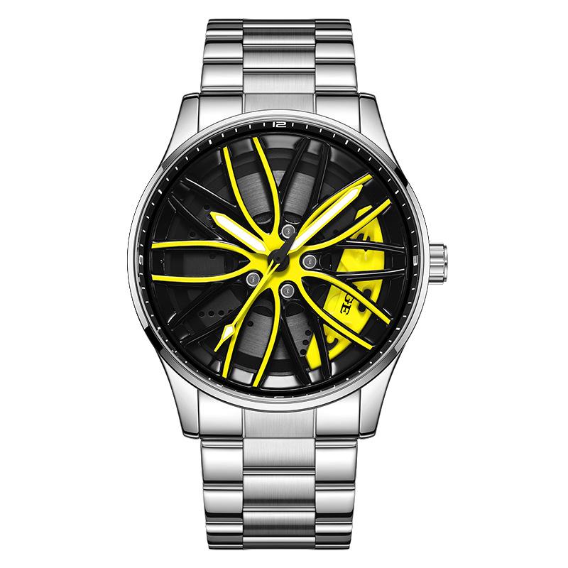 LIGE Rotating Dial Skeleton Design Men s Luminous Quartz Watch