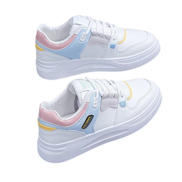 Casual versatile thick baseplate shoes sports color matching white shoes women's spring 2025 new popular casual shoes children