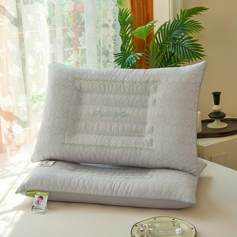 Yongyouwan summer cool and refreshing silk embroidery sandwich negative ion pillow, comfortable and breathable, not easy to collapse pillow core
