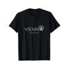 Vienna Austria Prater Ferris Wheel Graphic Unisex T-Shirt - Black with White Riesenrad Design & Coordinates